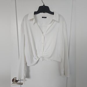 Dynamite Cinched White Women's Blouse